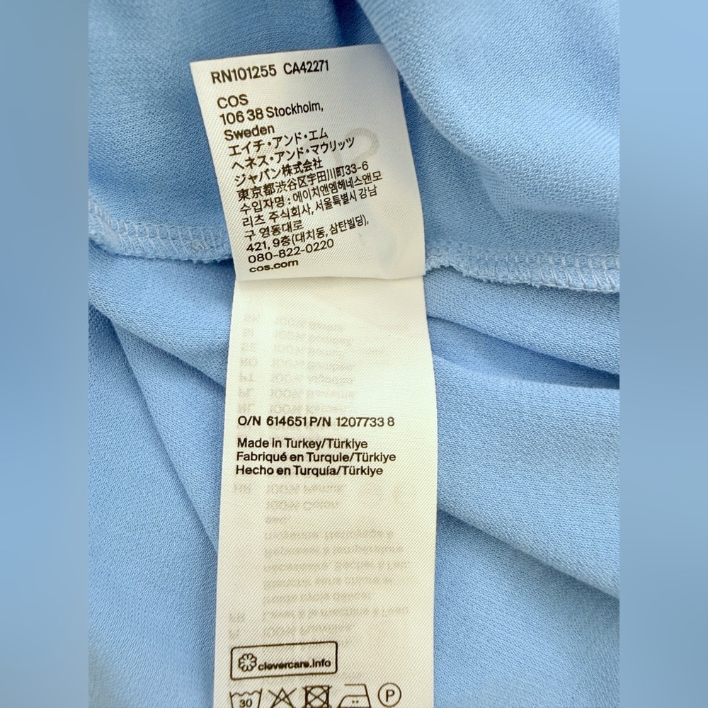 NWT COS Cotton- Jersey Sleeveless Maxi Dress in Blue Size M - Picture 16 of 17